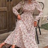 Mara | Vestido Maxi Romântico de Manga Comprida