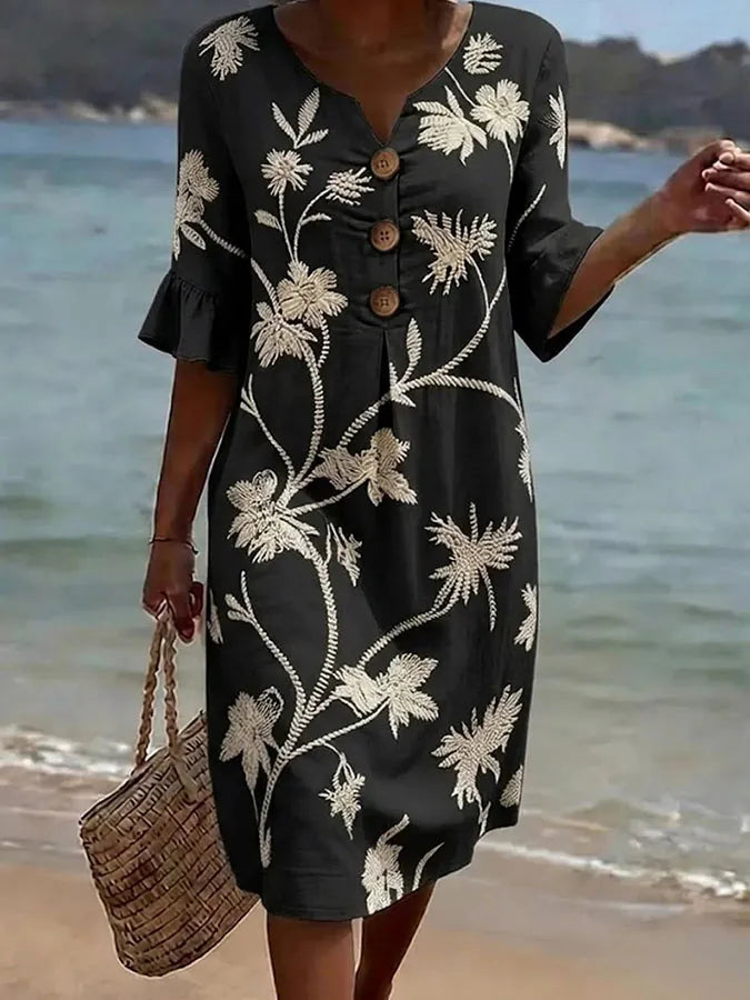 Filipa™ | Vestido Midi Estampado