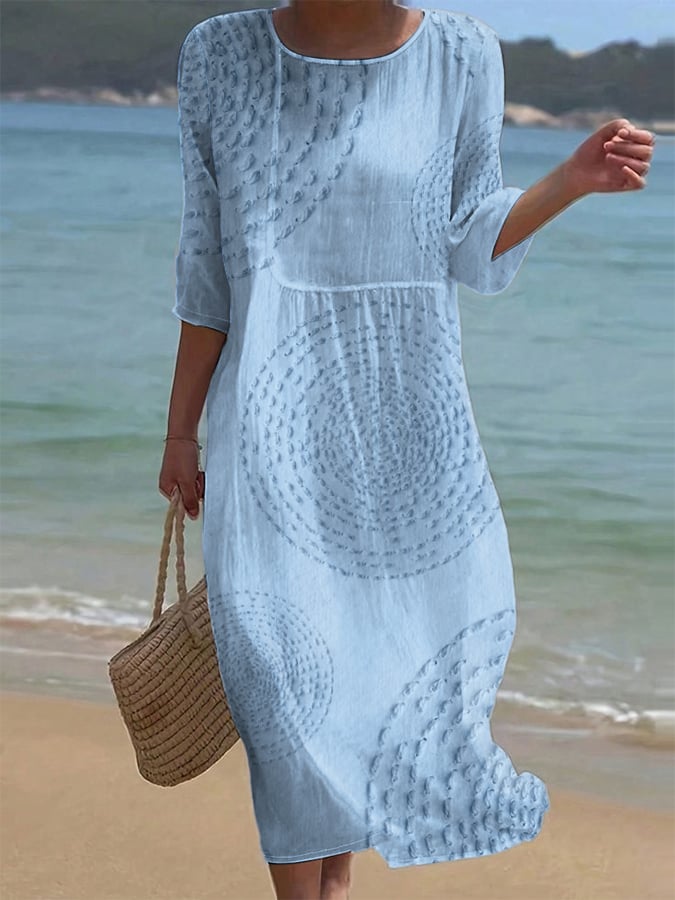 Paula™ | Vestido Midi com Bordado