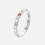 Bague en argent sterling avec motif de patte