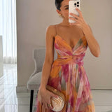 Adelina | Vestido Maxi em Chiffon Aguarela