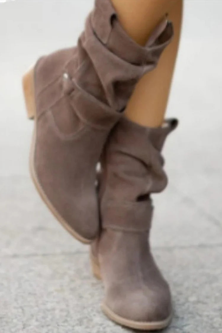 Amália | Botins Flexíveis em Camurça
