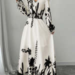 Mara | Vestido Maxi Romântico de Manga Comprida