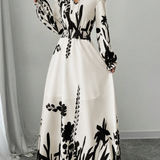 Mara | Vestido Maxi Romântico de Manga Comprida