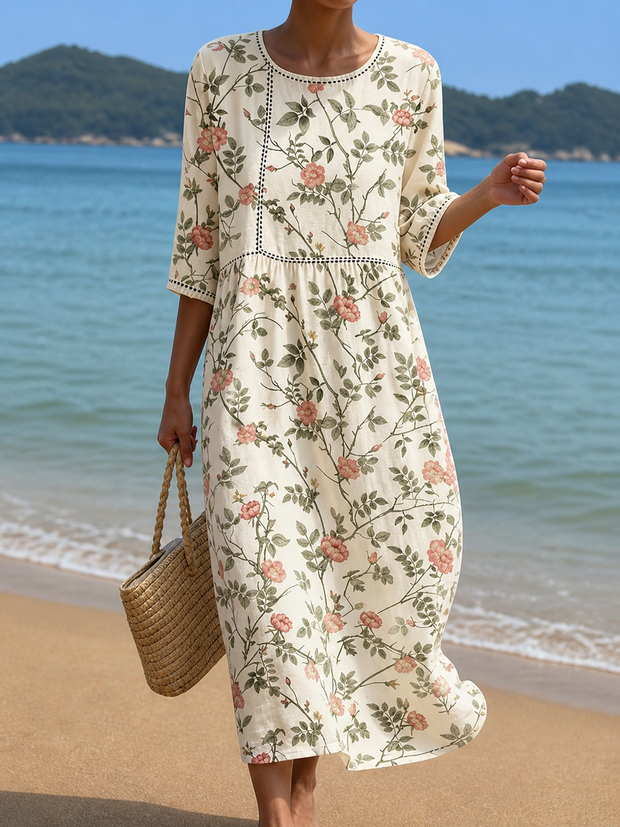 Adriana™ | Vestido Midi Estampado