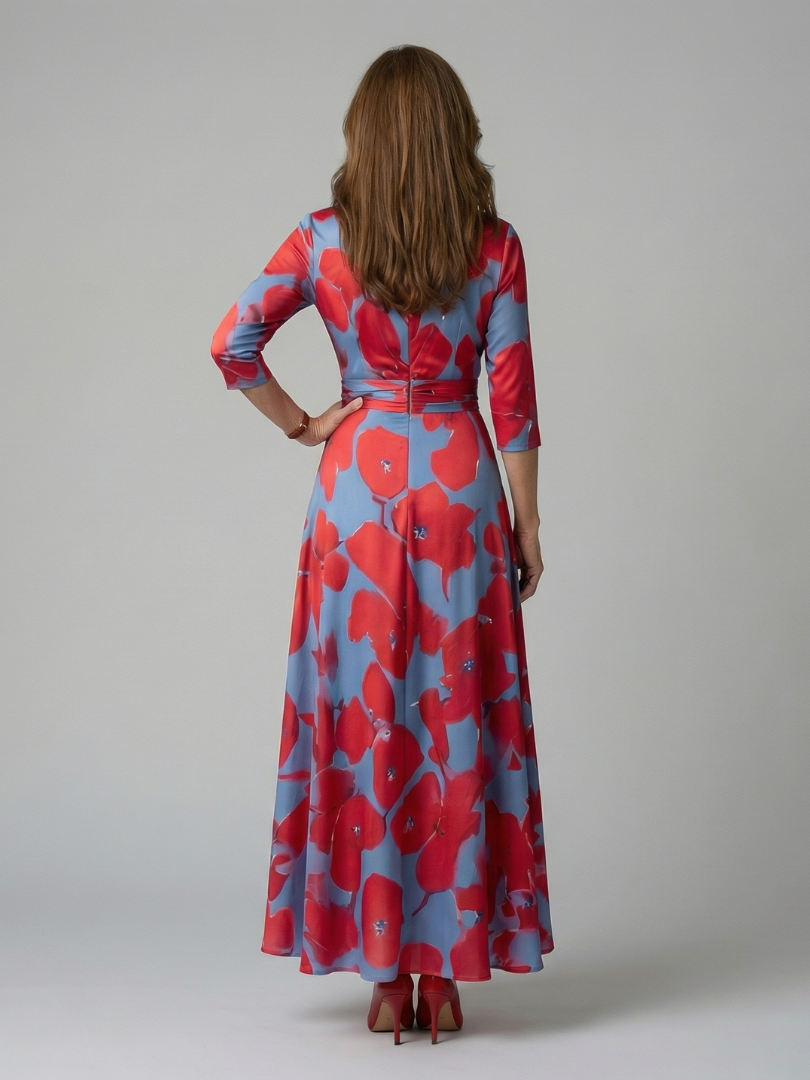 Luna | Vestido Maxi Floral Cruzado