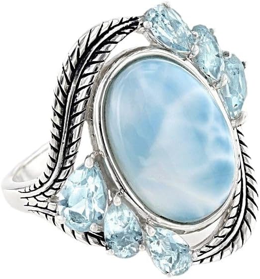 Anel Cristal Turquesa com Opala