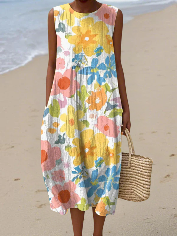 Diana™ | Vestido Midi Floral Pastel