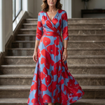Luna | Vestido Maxi Floral Cruzado