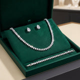 Conjunto de Noiva Zircónias Redondas