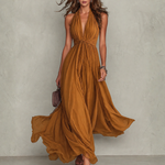 Carminho | Vestido Maxi em Chiffon com Decote Halter