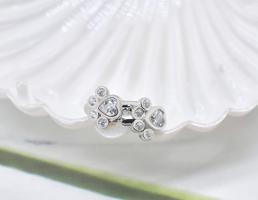 Créoles « Pattes d’ours » scintillantes en zirconium