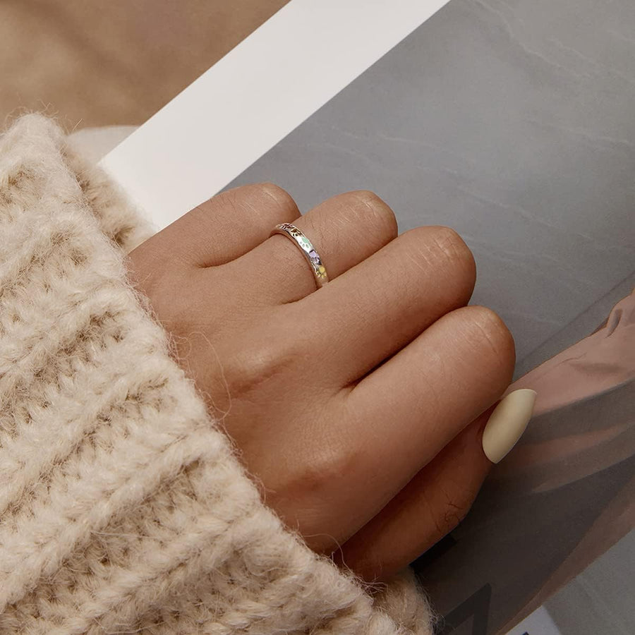Bague en argent sterling avec motif de patte