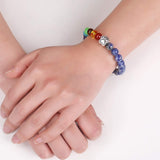Bracelet commémoratif Rainbow Bridge – Perles 7 Chakras Cadeau pour la perte d'un animal de compagnie