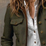 Bella | Blazer Vintage Espinha de Peixe com Debruns