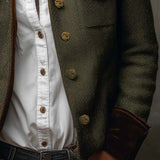 Bella | Blazer Vintage Espinha de Peixe com Debruns
