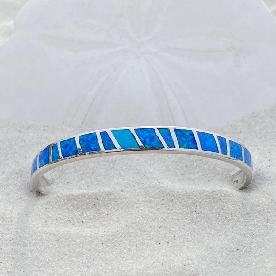 Pulseira Opala Azul Prateada