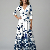 Luna | Vestido Maxi Floral Cruzado