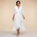 Rebeca | Vestido Midi com Decote em V