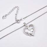 Collier patte et cœur avec breloque infini