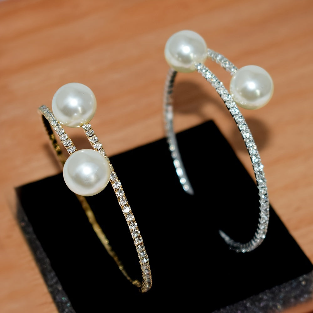 Pulseira com Pérolas e Cristais