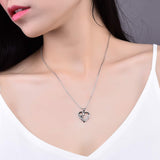 Collier patte et cœur avec breloque infini