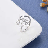 Bague patte et cœur fabriquée à la main – Argent sterling 925 réglable