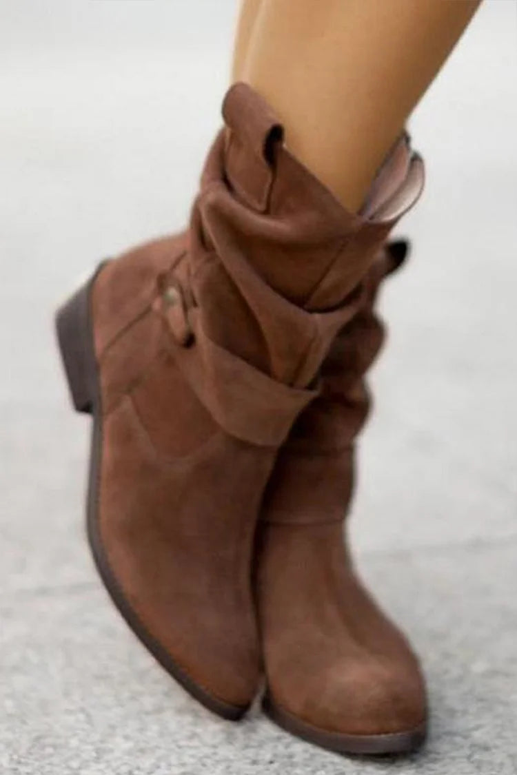 Amália | Botins Flexíveis em Camurça