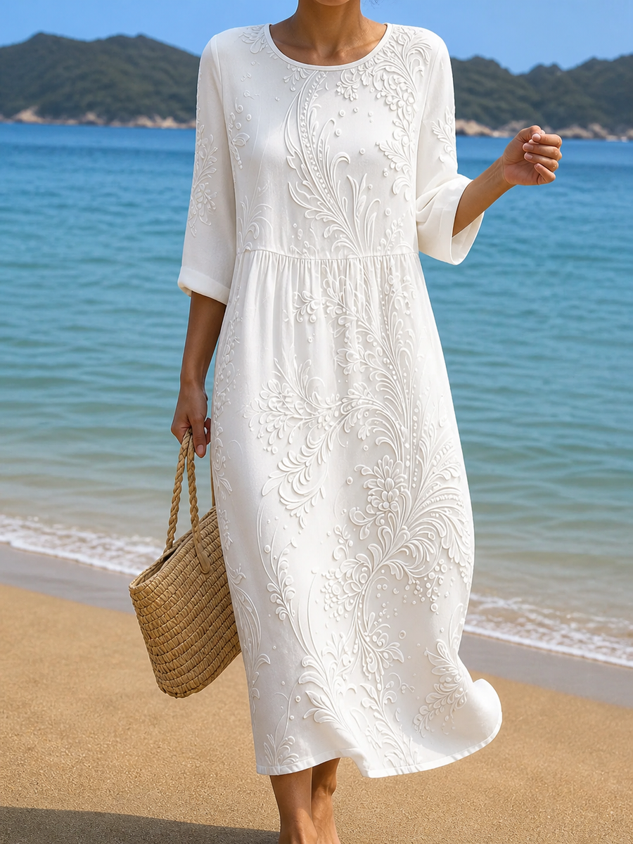 Sara™ | Vestido Midi Estampado