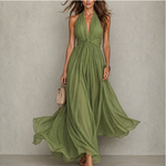 Carminho | Vestido Maxi em Chiffon com Decote Halter