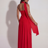 Vestido longo tomara que caia com abertura