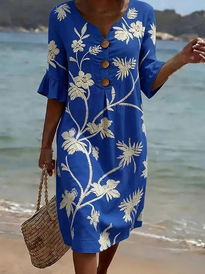 Aurélia™ | Vestido Midi Estampado