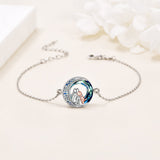 Bracelet ajustable avec breloque Chien en Argent Sterling