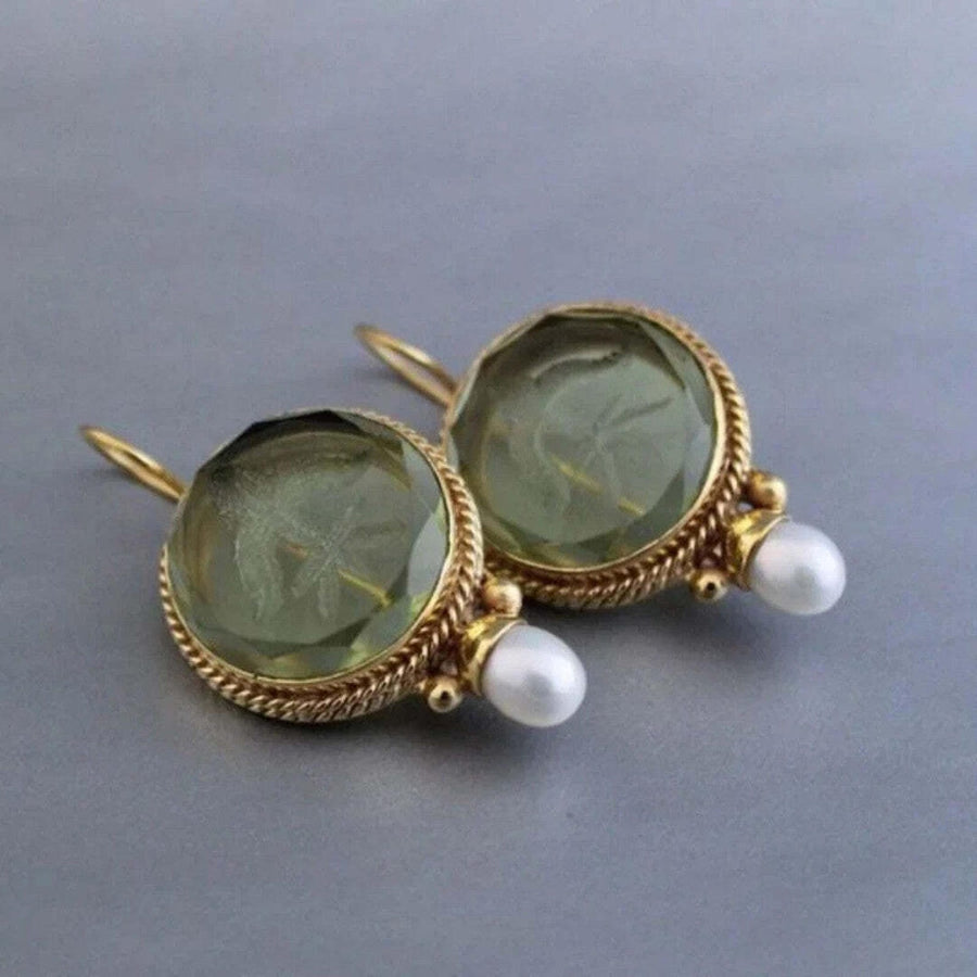 Brincos Jade com Pérola