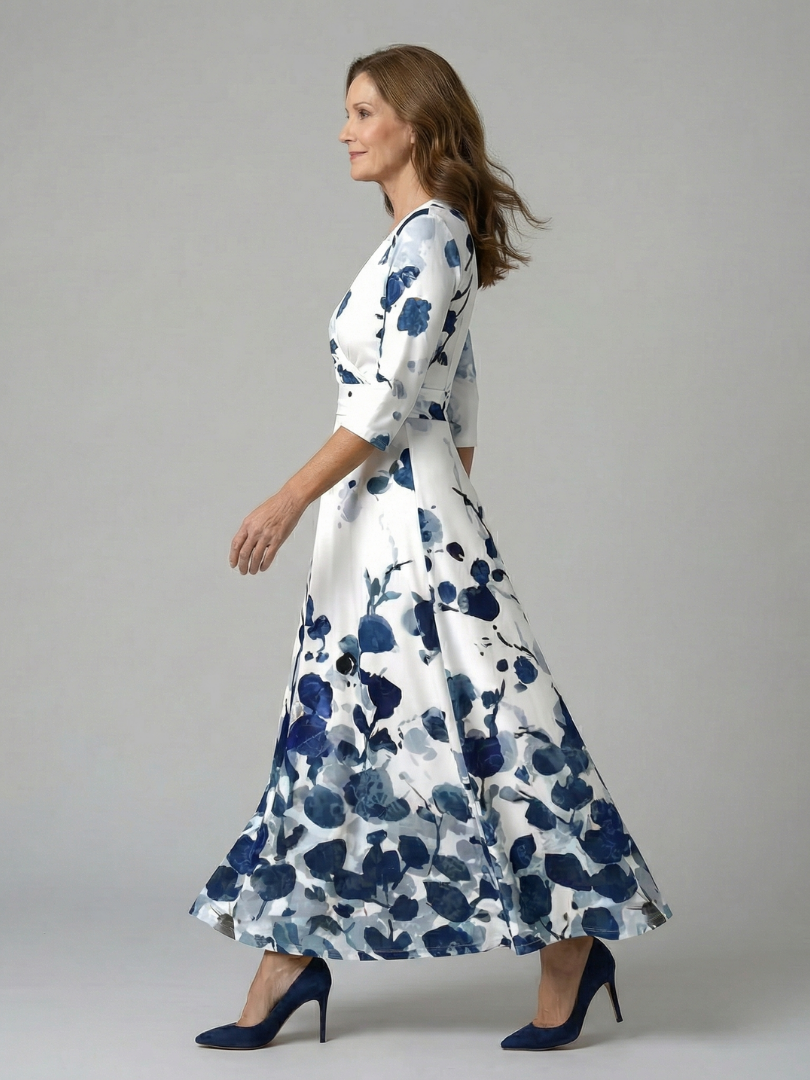 Luna | Vestido Maxi Floral Cruzado