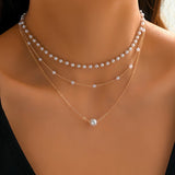 Conjunto de Três Colares com Pérolas