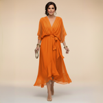 Rebeca | Vestido Midi com Decote em V