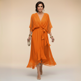 Rebeca | Vestido Midi com Decote em V