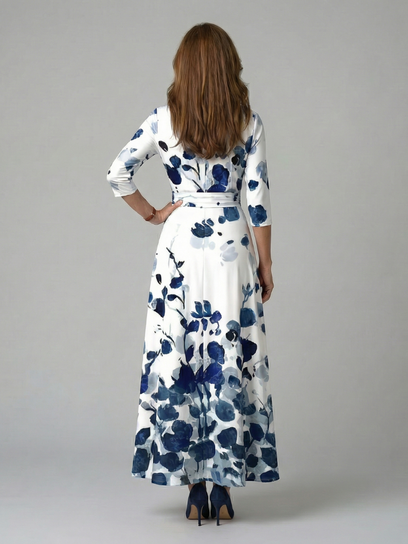 Luna | Vestido Maxi Floral Cruzado