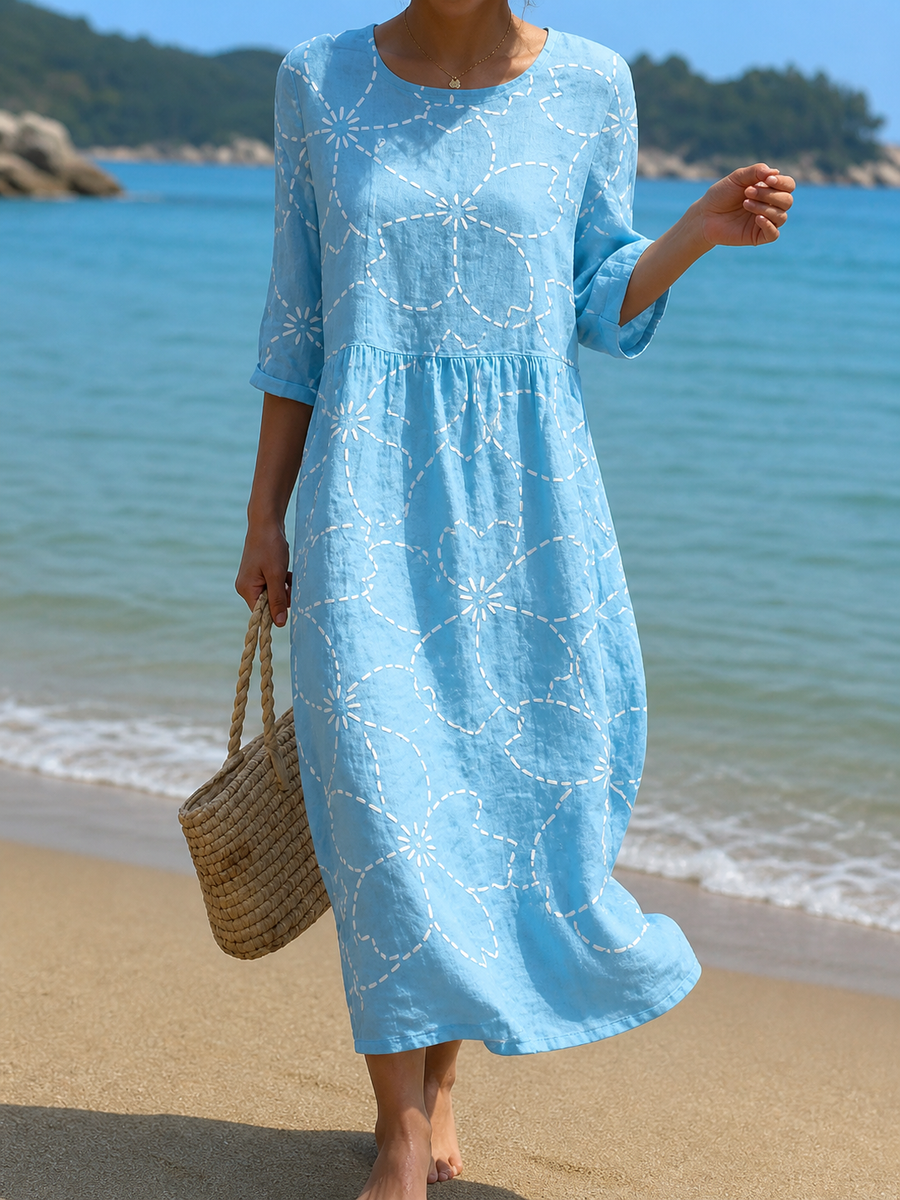 Elvira™ | Vestido Midi Estampado