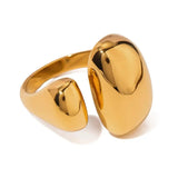 Anel Ondulado Dourado