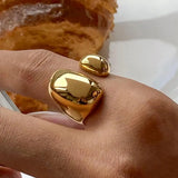 Anel Ondulado Dourado