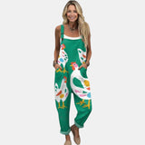 Filipa - Calças Jardineira Estampadas Confortáveis