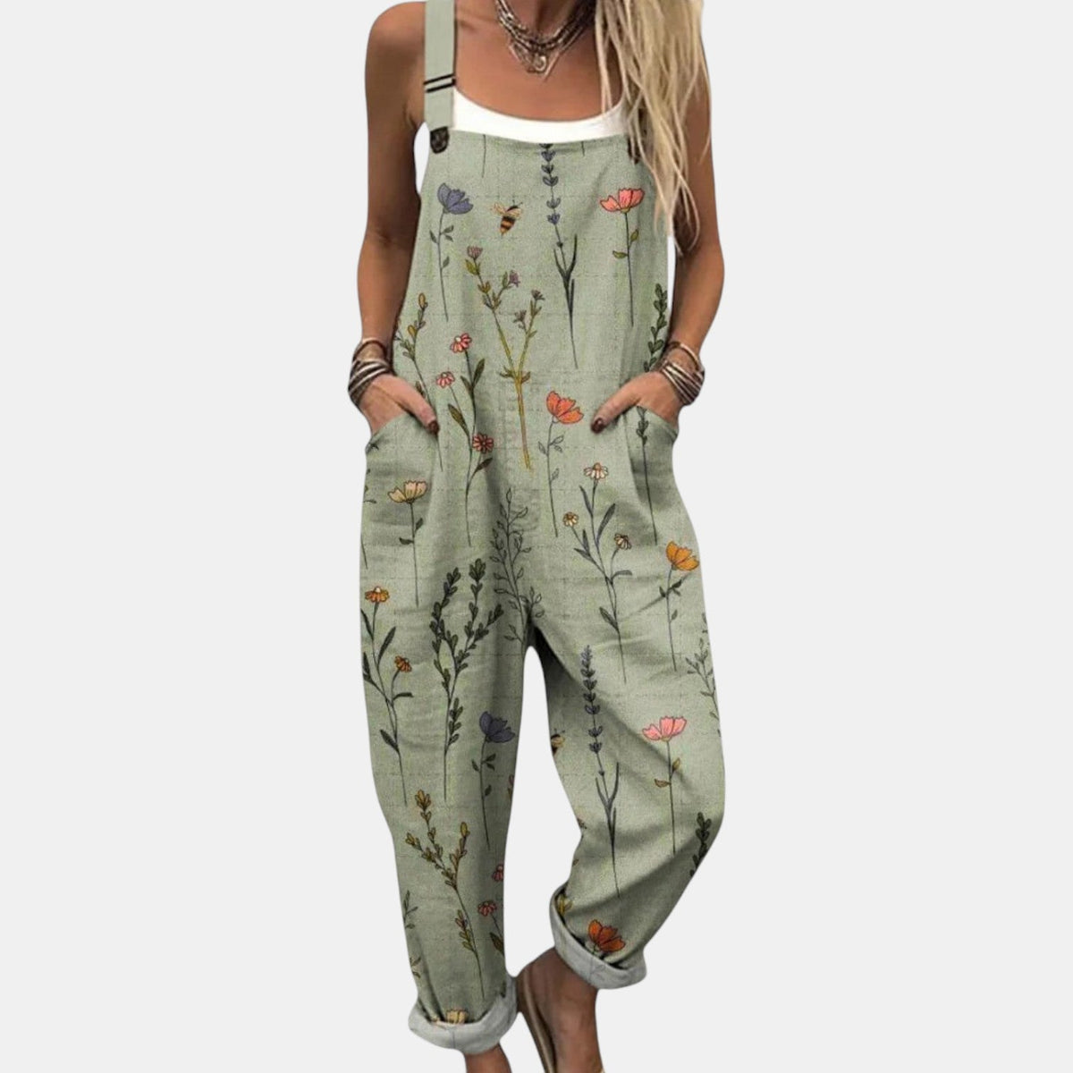Ana - Macacão Estampado Confortável
