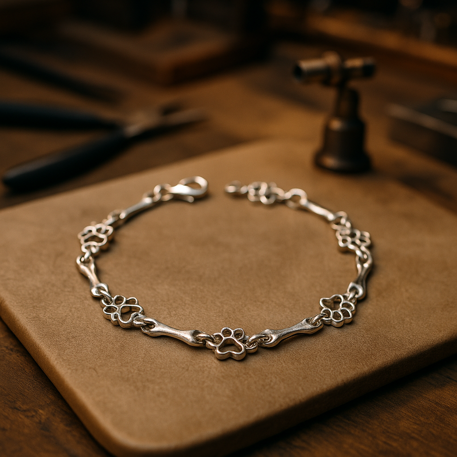 Bracelet Patte et os – Inspiration chien