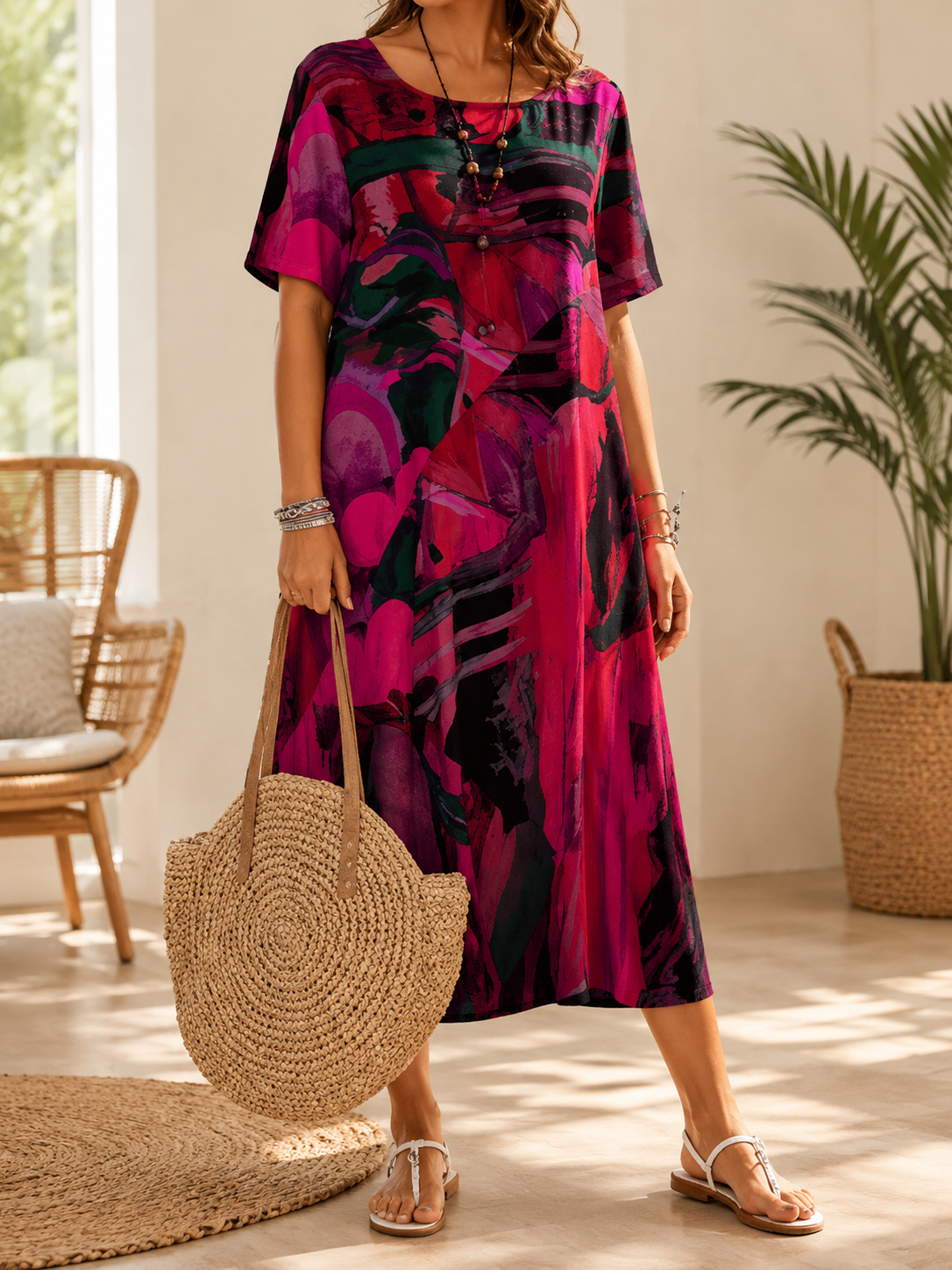 Ester | Vestido Midi em Chiffon