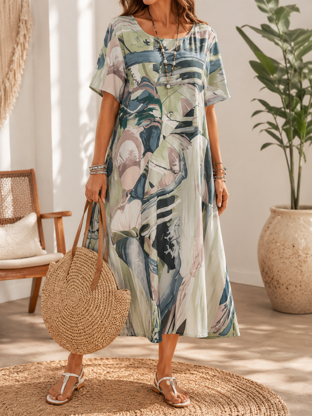 Ester | Vestido Midi em Chiffon