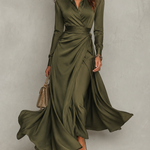 Flor | Vestido Maxi Cruzado Verde