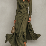 Flor | Vestido Maxi Cruzado Verde