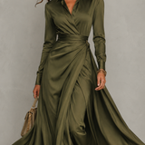 Flor | Vestido Maxi Cruzado Verde